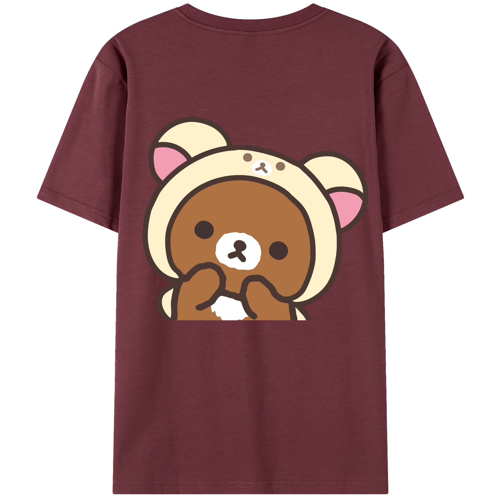 （画像用） リラックマ リラックマ キイロイトリ Rilakkuma Korilakkuma Kiiroitori 綿100％半袖Tシャツ（背面プリント）